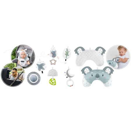 Mata edukacyjna interaktywna dla niemowląt Koala dwustronna składana XXL 5w1 Nukido