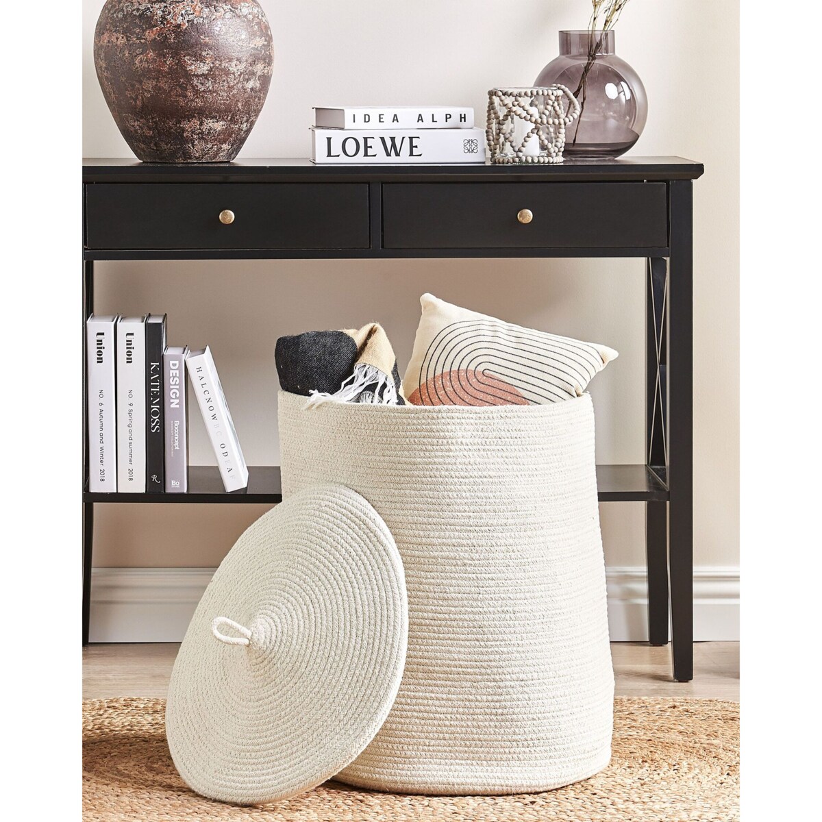 Kosz bawełniany złamana biel SILOPI