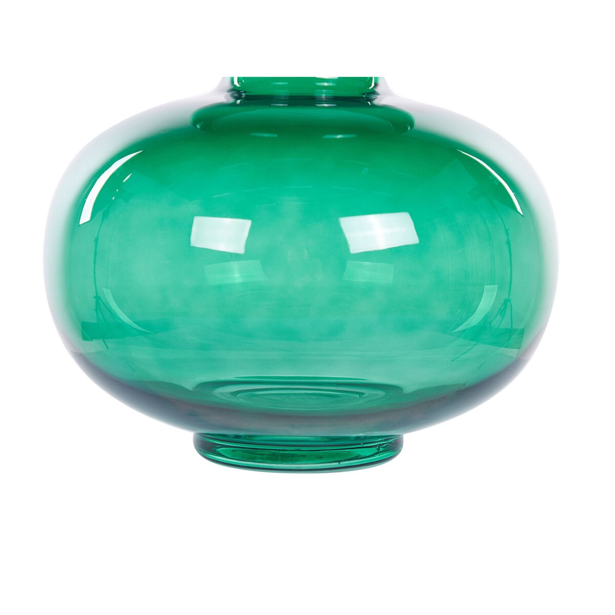 Wazon na kwiaty szklany 27 cm zielony PALAIA