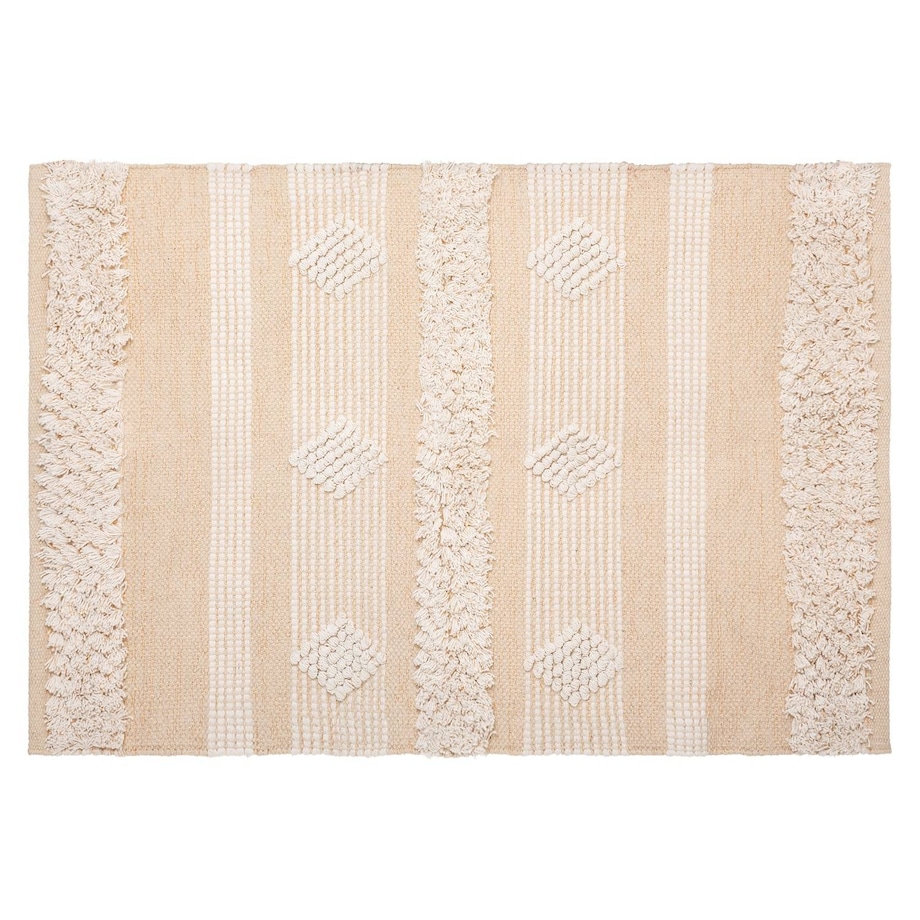Dywan beżowy Cot Sand, bawełniany, boho, 60 x 90 cm