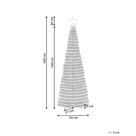 Choinka ze światełkami 160 cm Zielony SAARLOQ