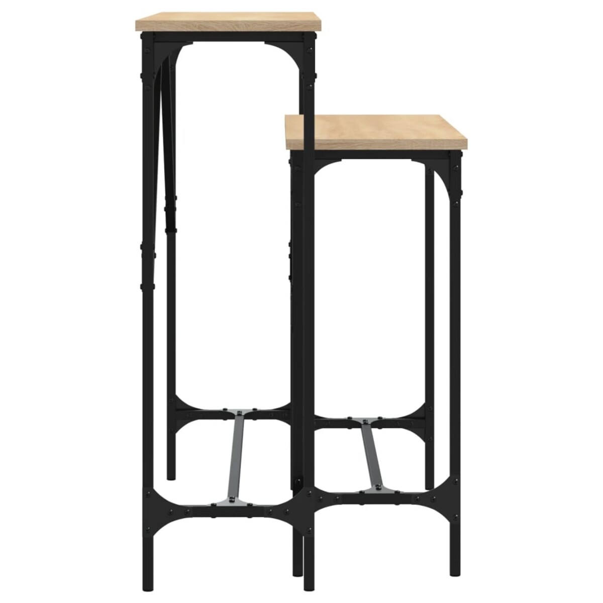 vidaXL Stoliki konsolowe, 2 szt., dąb sonoma