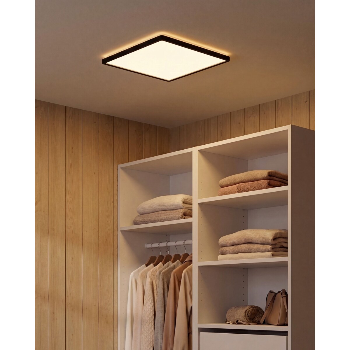 Lampa sufitowa LED CEREON Z pilotem Ze ściemniaczem Czarny