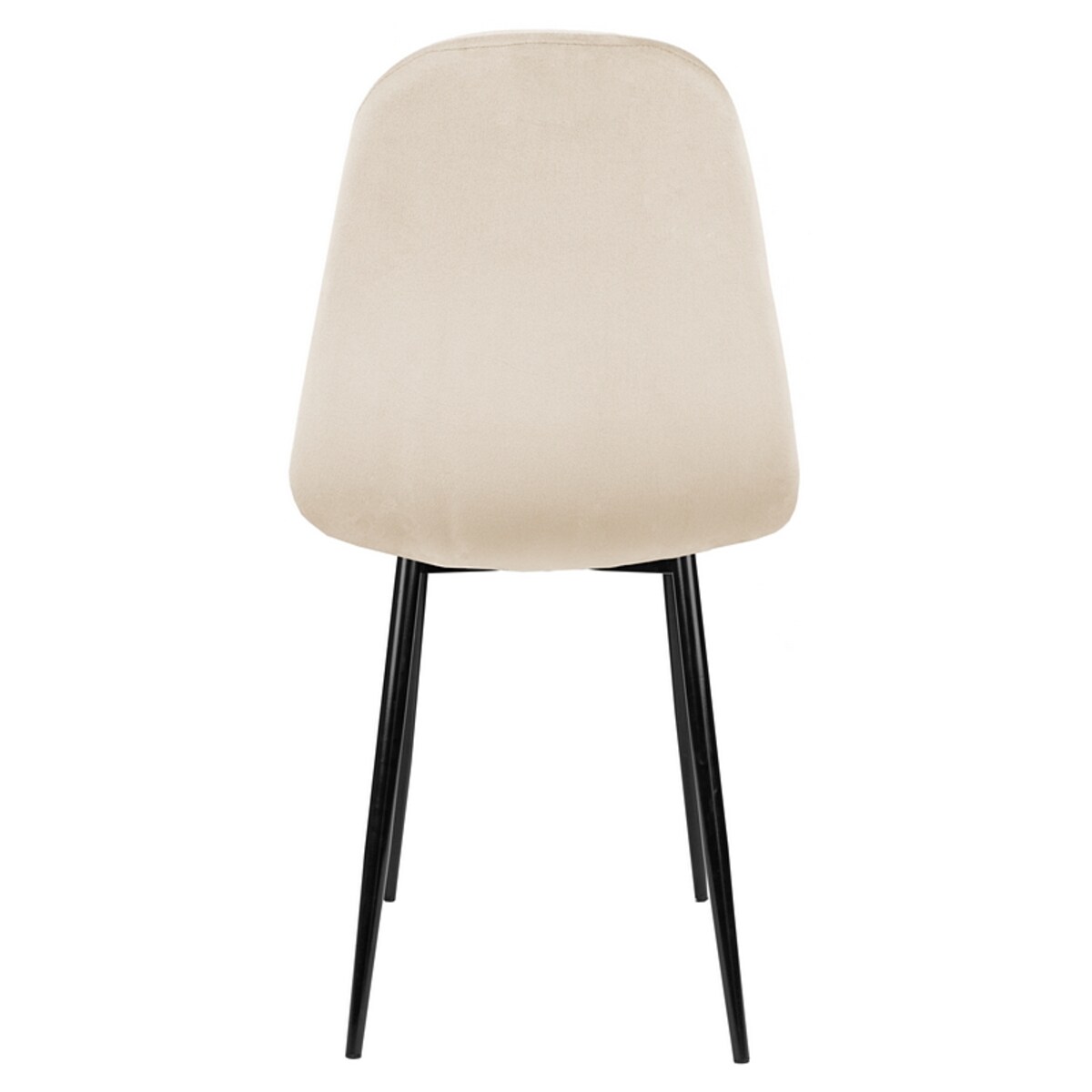 Krzesło tapicerowane beżowe welurowe nowoczesne pikowane