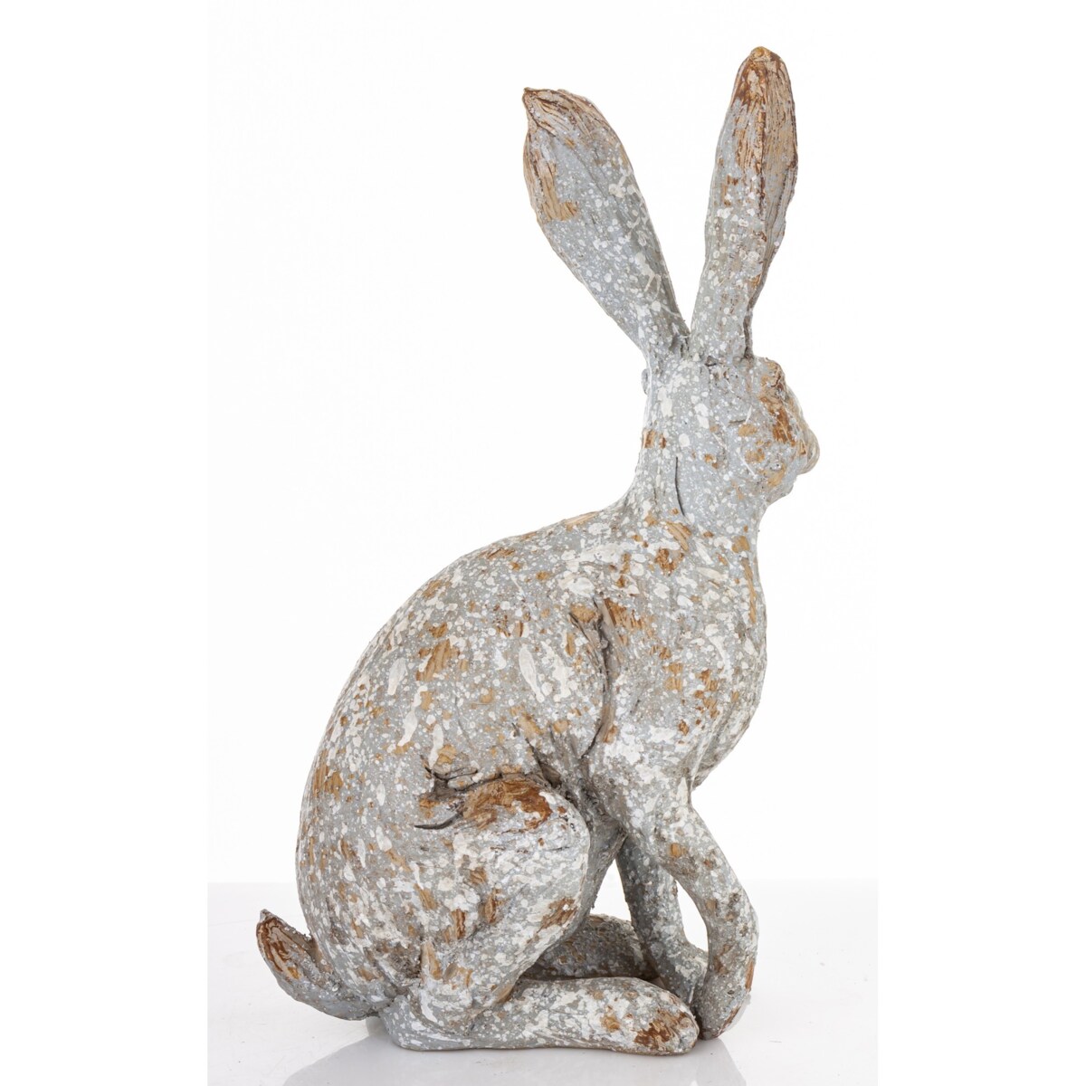 Dekoracja - zając szary 35x13x19 cm LONGORELA-4