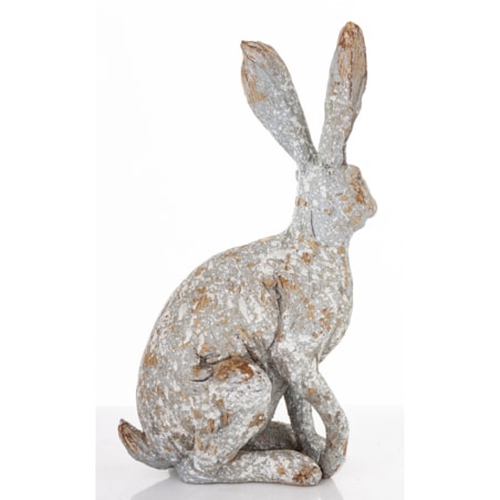 Dekoracja - zając szary 35x13x19 cm LONGORELA-4