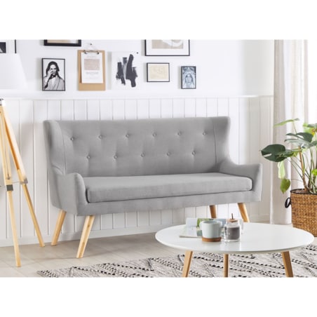 Sofa 2-osobowa jasnoszara SKIBBY