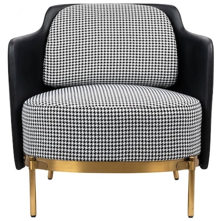 Salonowy fotel wypoczynkowy Venice ze złotą podstawą, King Home