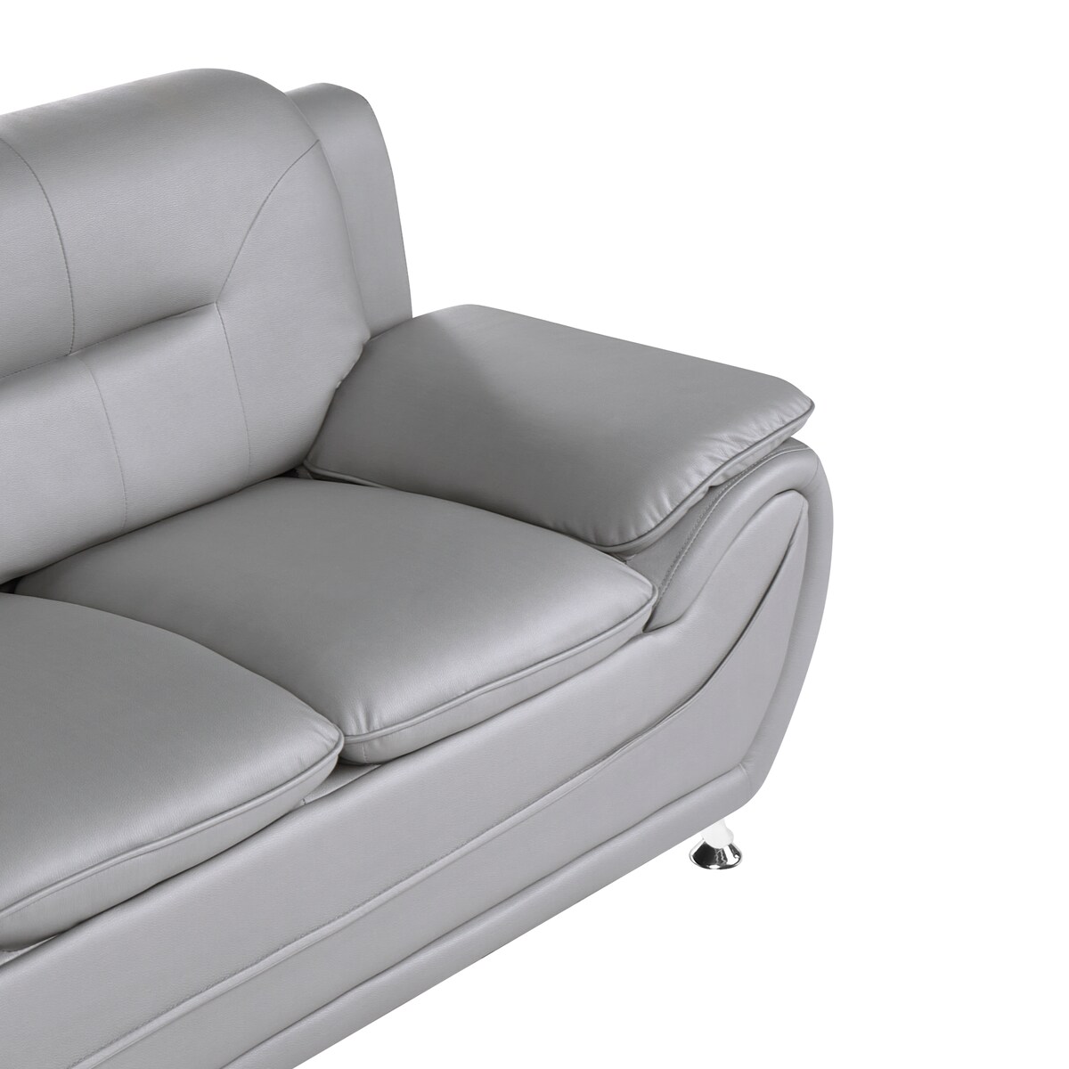 Sofa dla 3 osób LEIRA Ekoskóra Szary