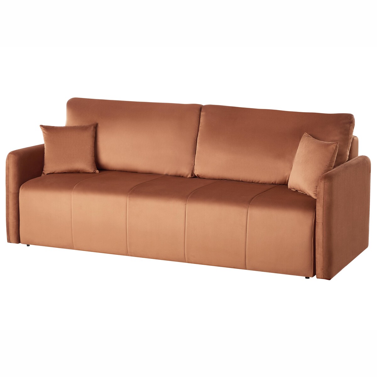 Sofa rozkładana dla 3 osób EGGE Welur Złoty brąz