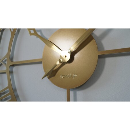 Duży metalowy zegar ścienny gold 80cm