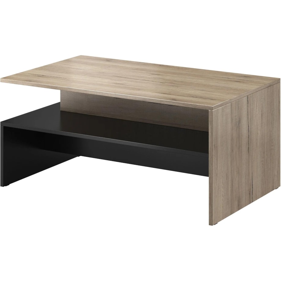 Stolik kawowy BAROS 100x60 dąb san remo jasny/czarny