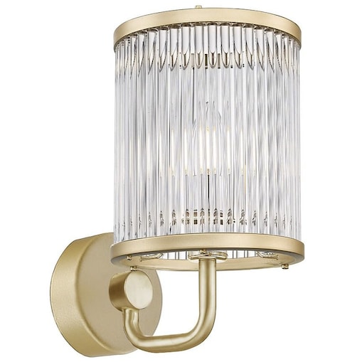 LAMPA ścienna SERGIO W0528-01F-V6AC Zumaline klasyczna OPRAWA szklany kinkiet złoty