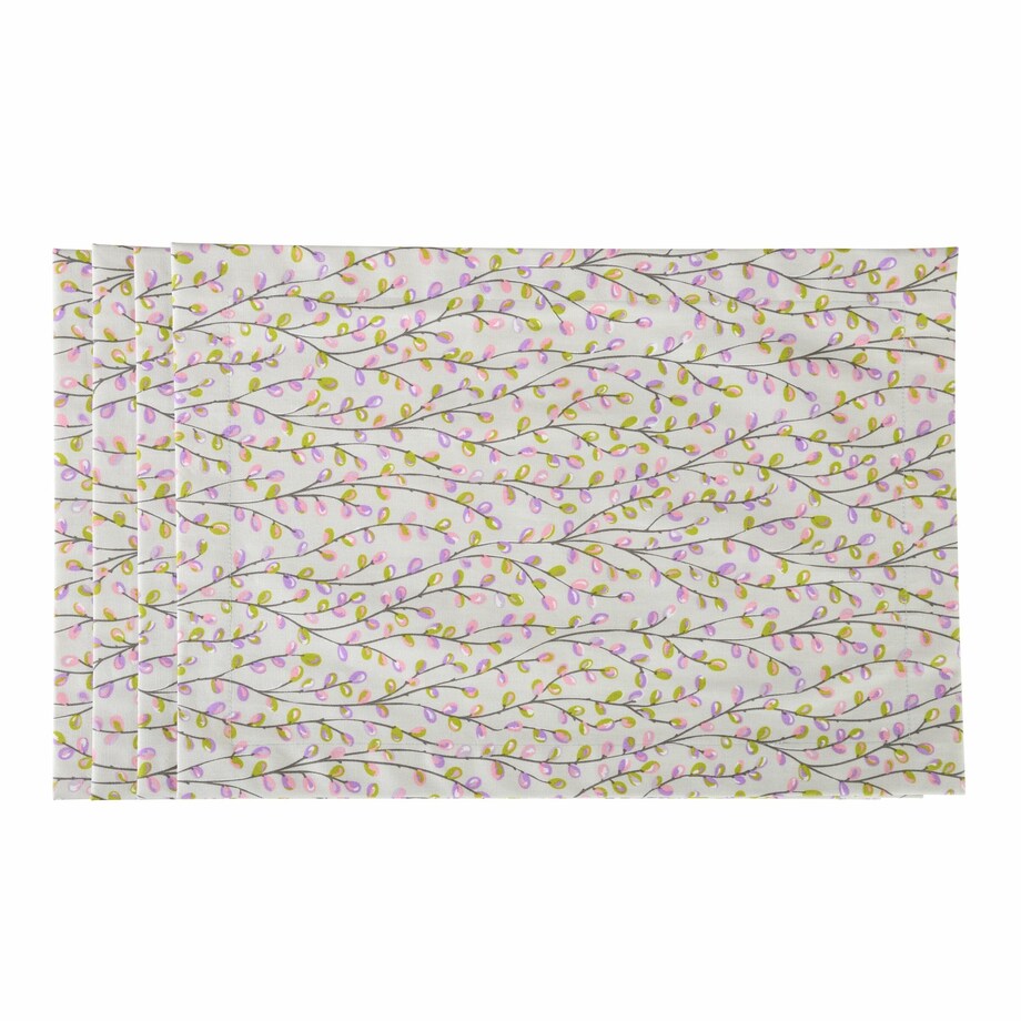 Powlekane podkładki plamoodporne Purple Catkins – komplet 4 szt.