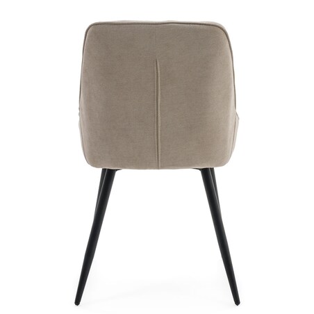 Krzesło tapicerowane LUMO beżowe czarne nogi do salonu biura