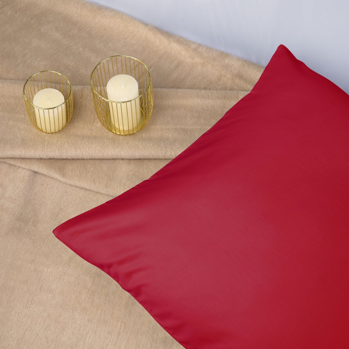 Poszewka satynowa 70x80 kolor Koral