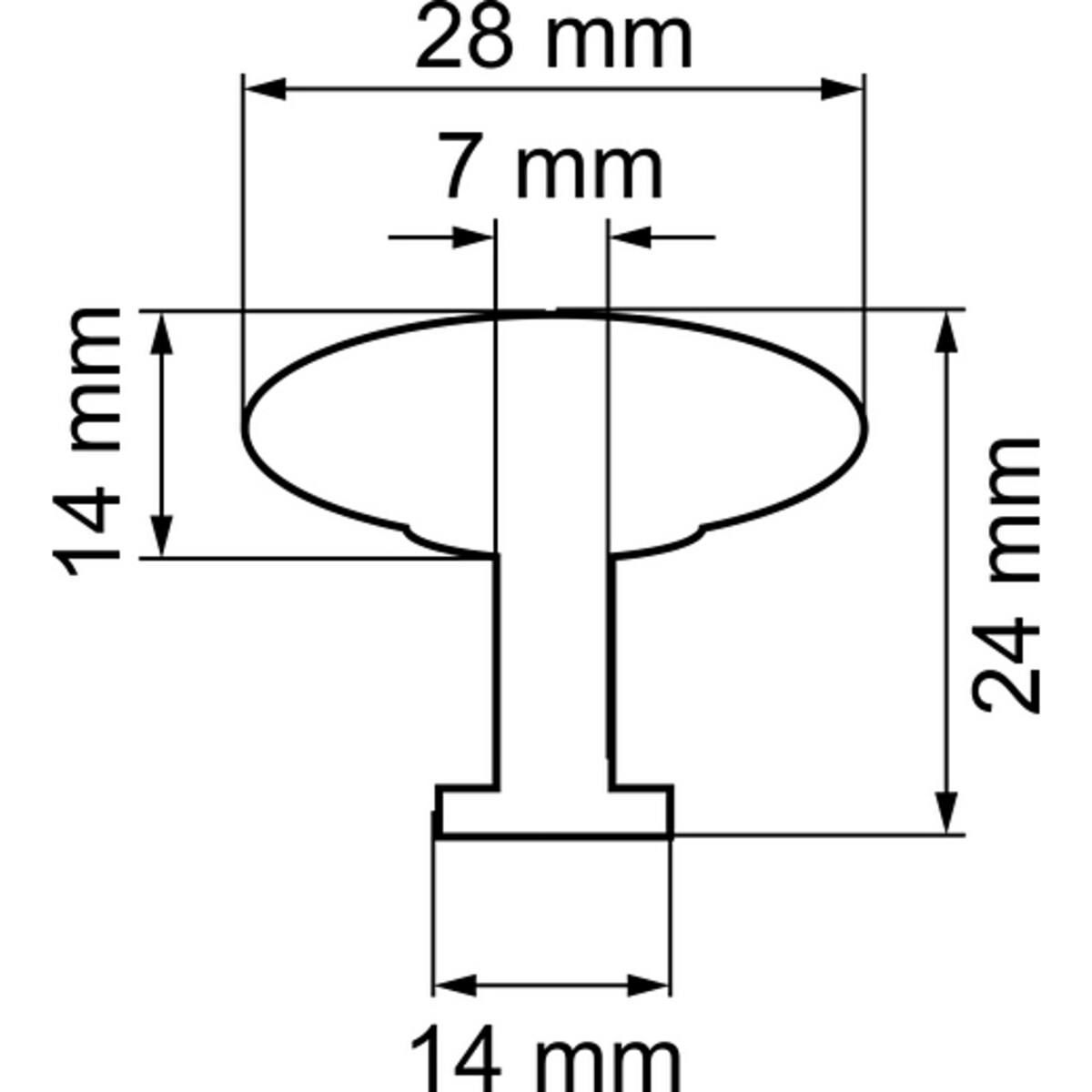 10x Gałka do mebli czarna uchwyt meblowy klasyczny zestaw 28 mm