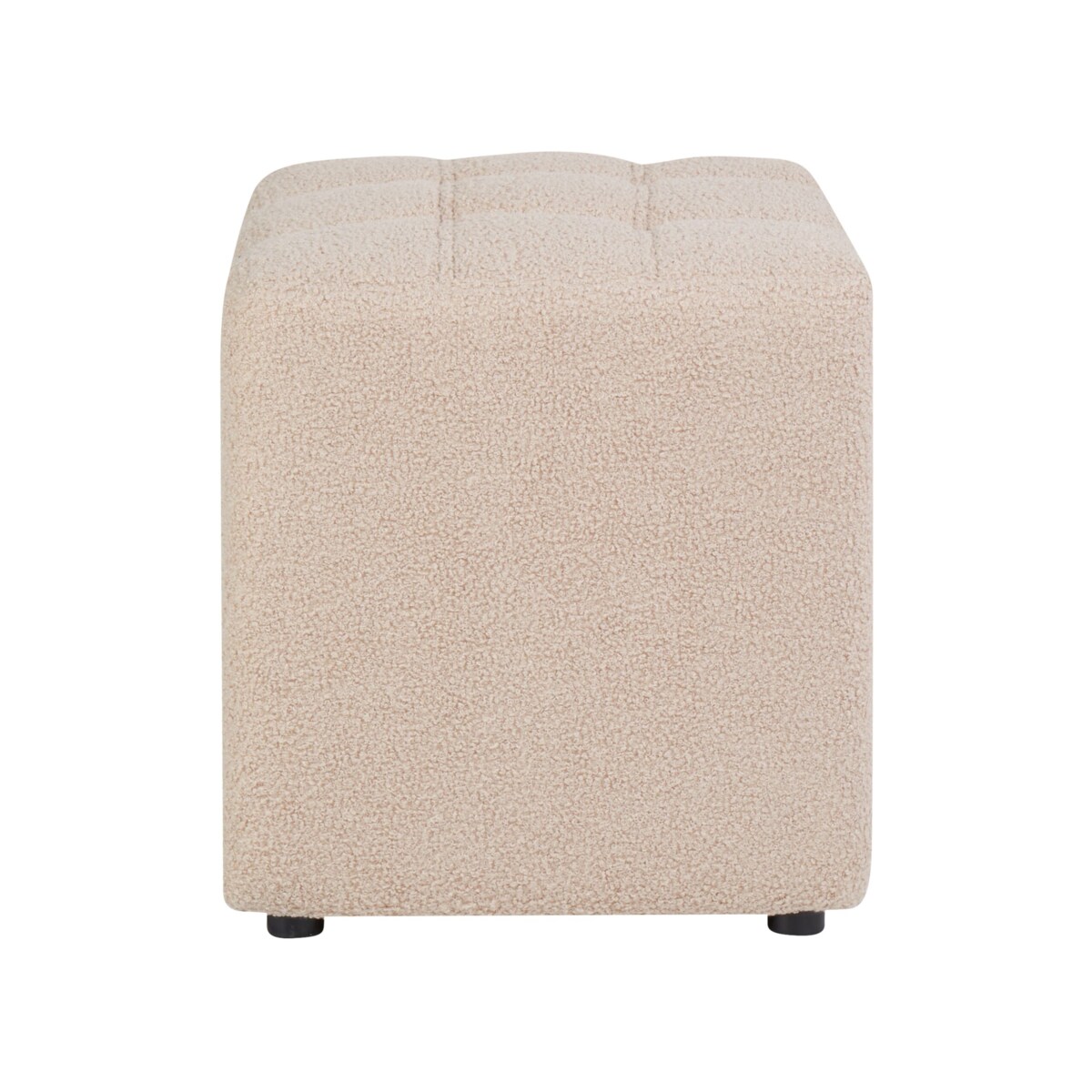 Puf KANSAS Boucle Beżowy 38 cm 38 cm 39 cm