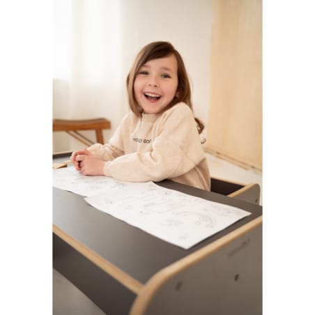 Krzesełko / stolik 2w1 BIGGY - szary