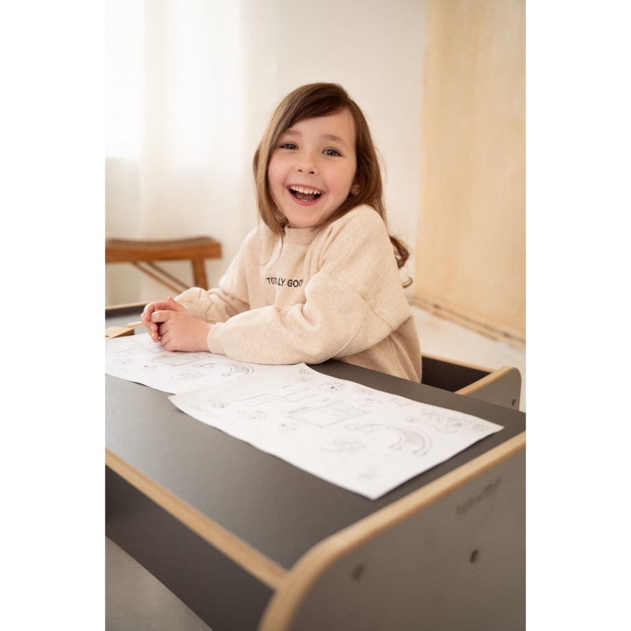 Krzesełko / stolik 2w1 BIGGY - szary