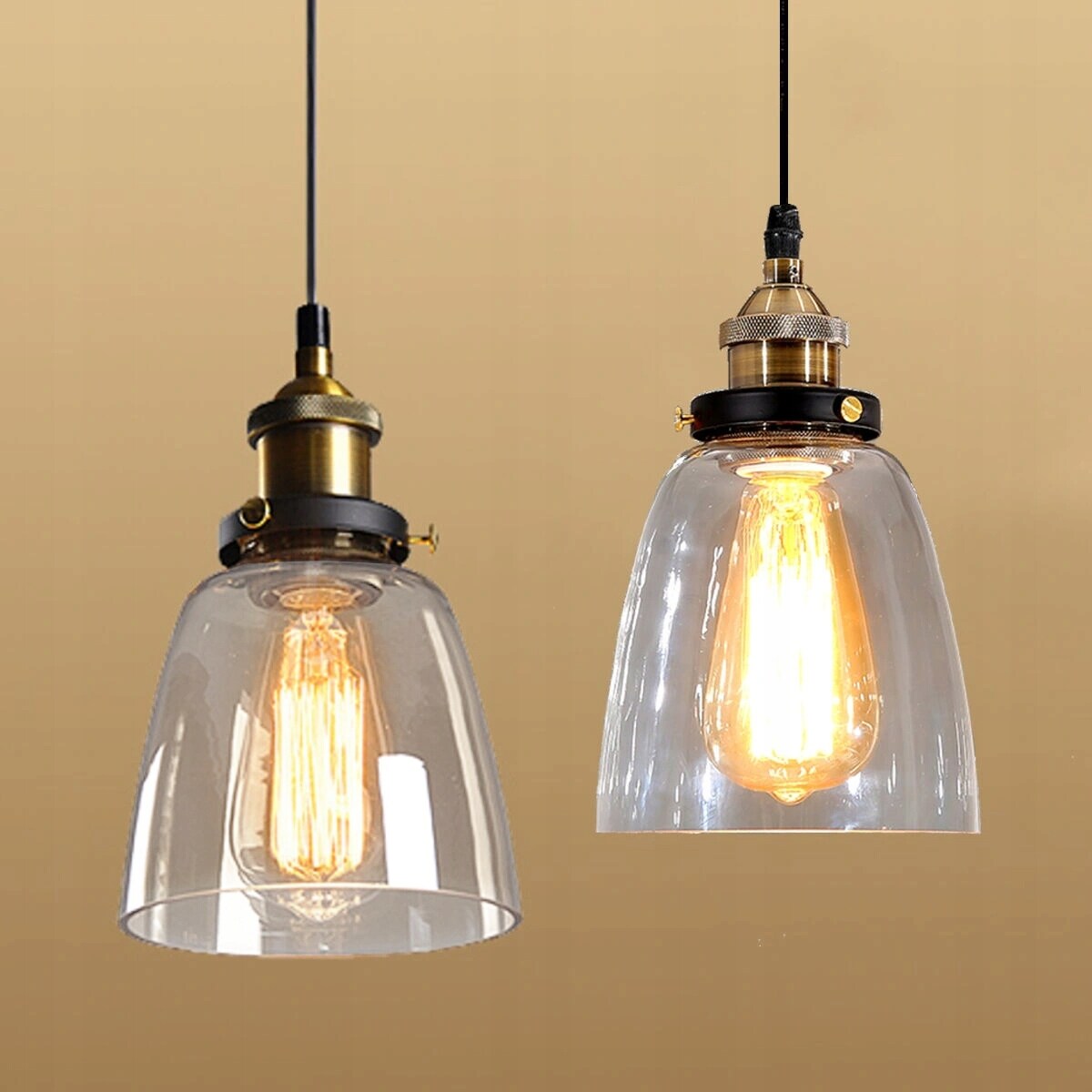 Lampa Wisząca Szklana Loft Industrial Kolory Verto