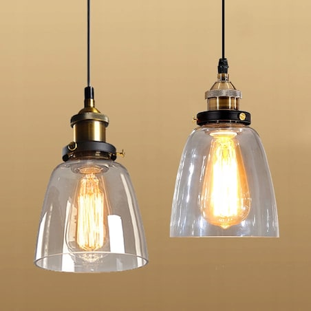 Lampa Wisząca Szklana Loft Industrial Kolory Verto