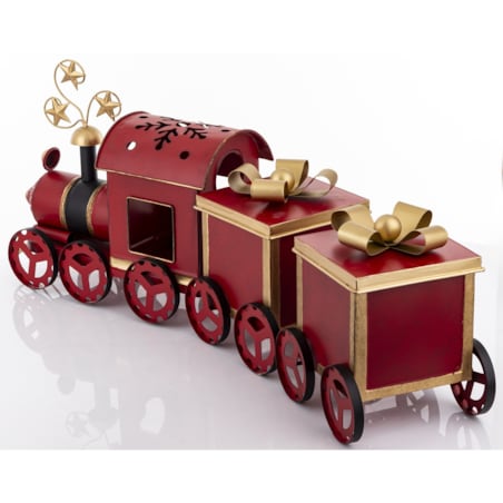 Dekoracja - metalowy pociąg 31x17x76 cm BASEL