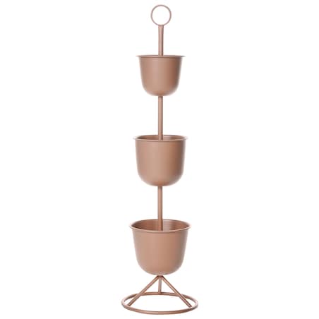 Kwietnik RENGE 28 cm Brązowy Metal