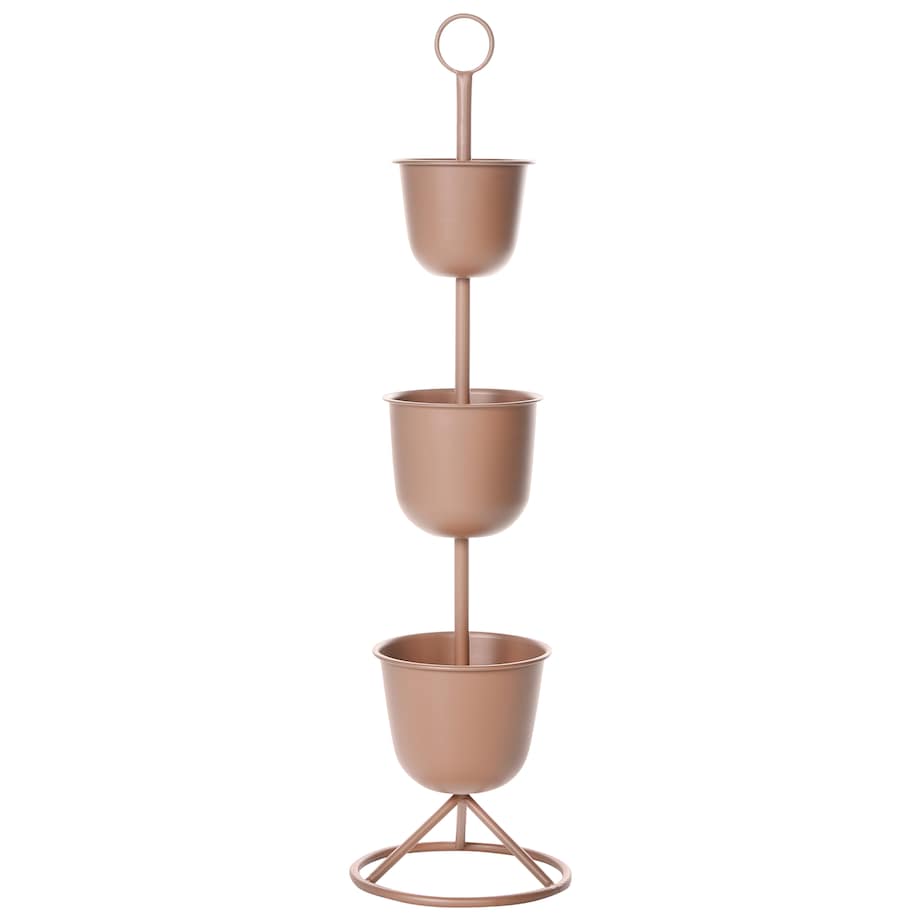 Kwietnik RENGE 28 cm Brązowy Metal