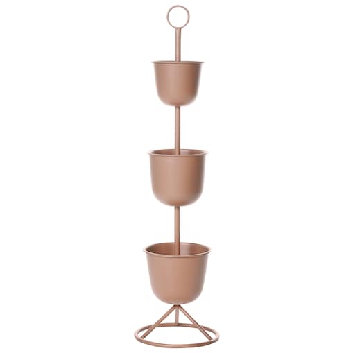 Kwietnik RENGE 28 cm Brązowy Metal