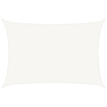 vidaXL Żagiel przeciwsłoneczny HDPE prostokątny 4x6 m, biały