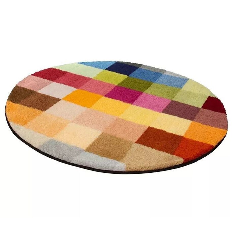 Kleine Wolke Cubetto Dywanik łazienkowy kolorowy 90 cm okrągły