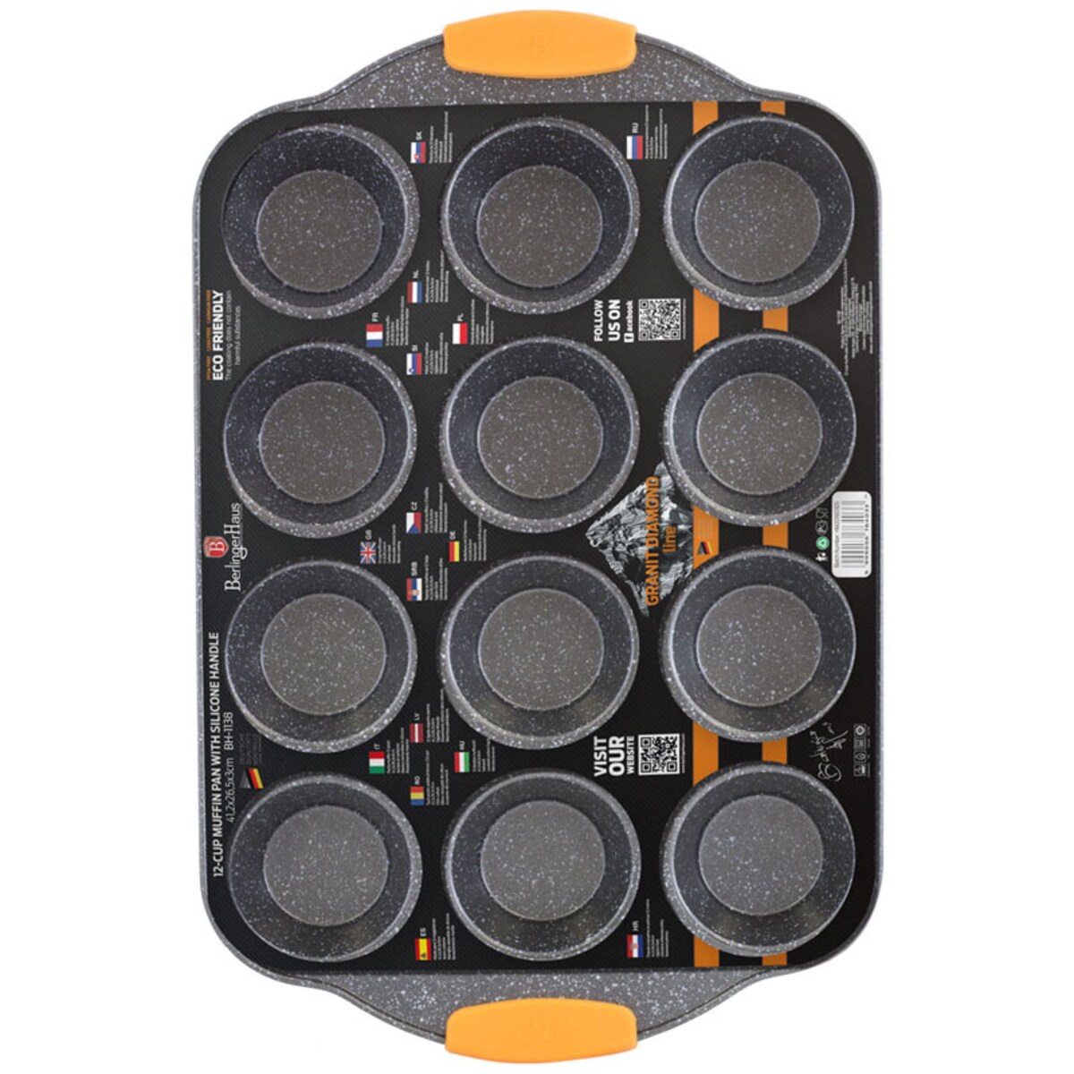 Forma do pieczenia muffinów babeczek x12 BERLINGER HAUS Granit Diamond