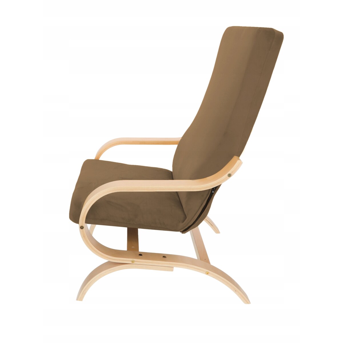 Pokrowiec Na Fotel Finka Kakaowy Brąz Welur Elastyczny