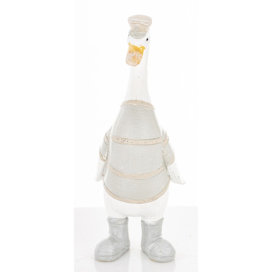 Dekoracja - biała gąska 15x5,5x7 cm GOOSE-2
