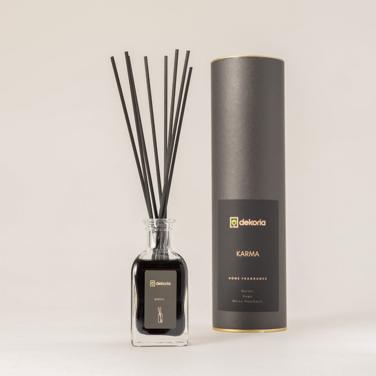 Dyfuzor zapachowy z patyczkami Karma, 5x5x25 cm