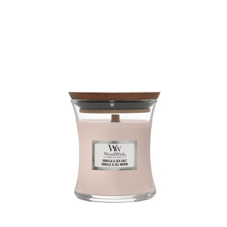 WoodWick świeca mała VANILLA & SEA SALT