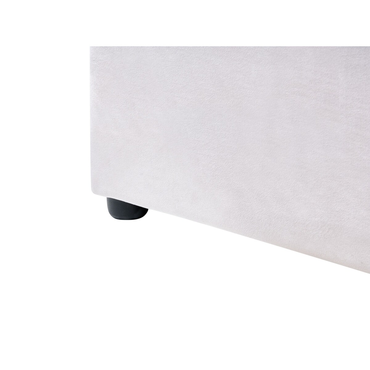 Łóżko Welur LAVAUR 160 x 200 cm Złamana biel