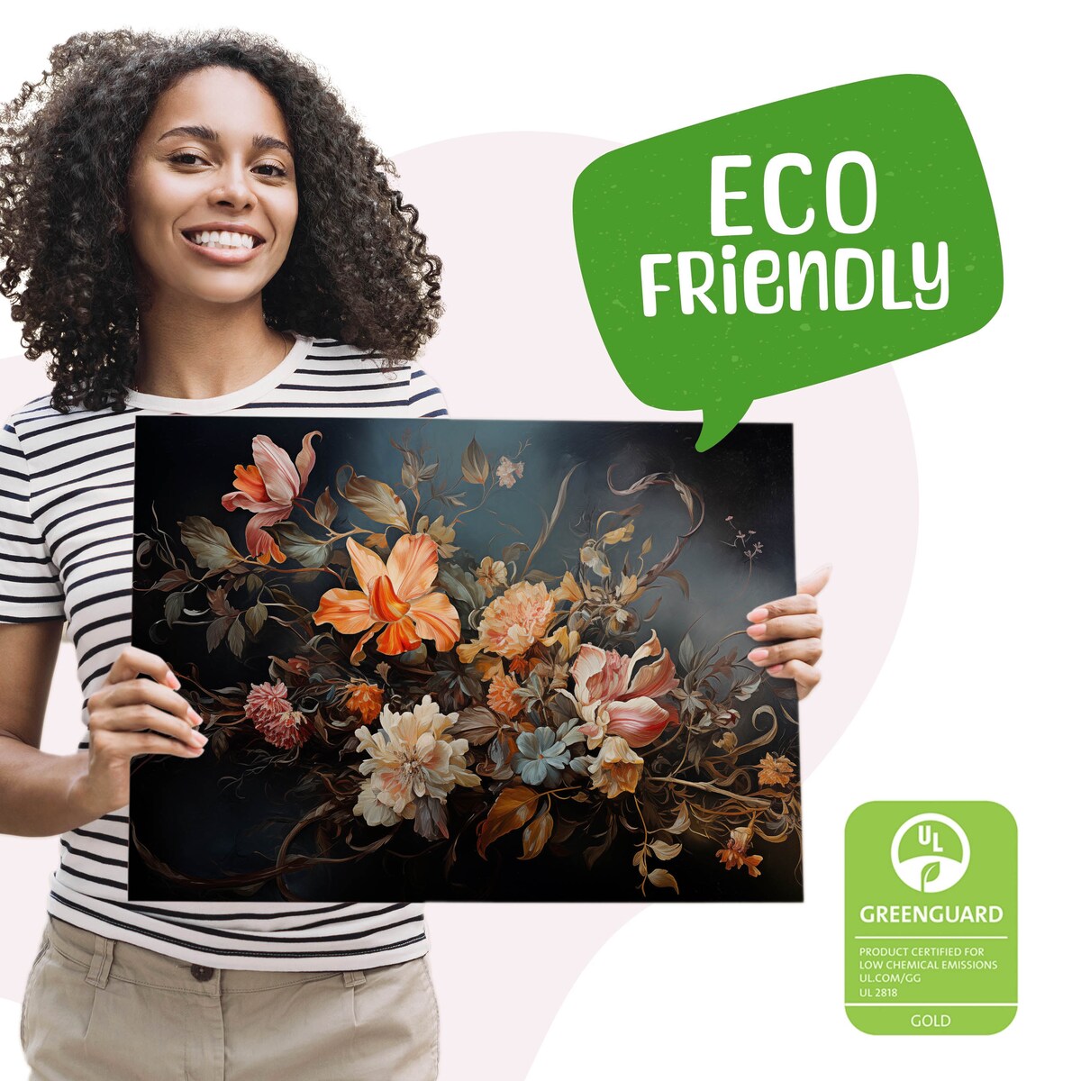 Obraz Ścienny Do Salonu Tropikalne Kwiaty Liście Natura Abstrakcja 70x50cm