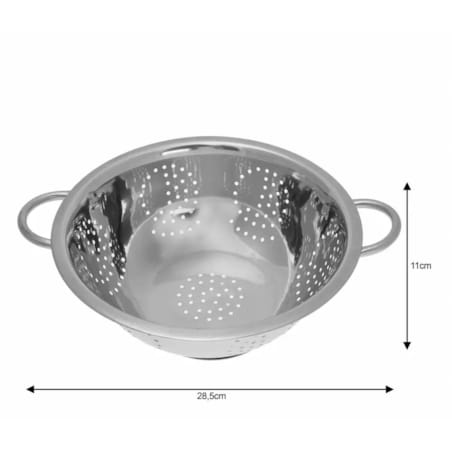 Stalowy durszlak 28cm z uchwytami KINGHOFF