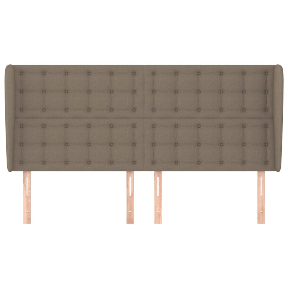 vidaXL Zagłówek uszak, taupe, 203x23x118/128 cm, tkanina