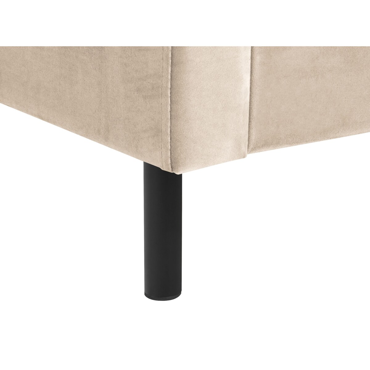 Łóżko welurowe 140 x 200 cm beżowe VILETTE