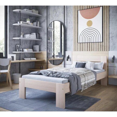 Łóżko pojedyncze MATILDA 90x200 naturalne