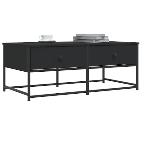vidaXL Stolik kawowy, czarny 100x51x40 cm, materiał drewnopochodny