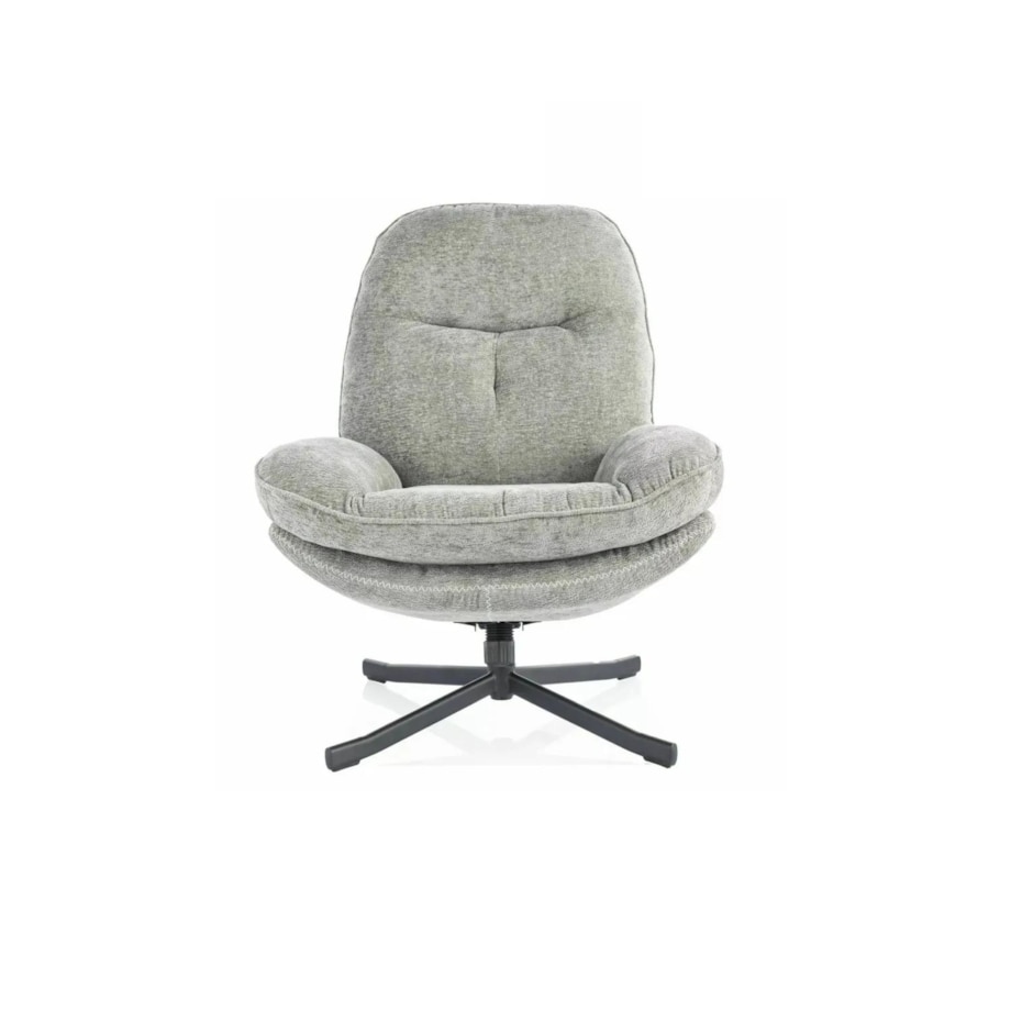 Fotel do salonu HARPER oliwkowy obrotowy