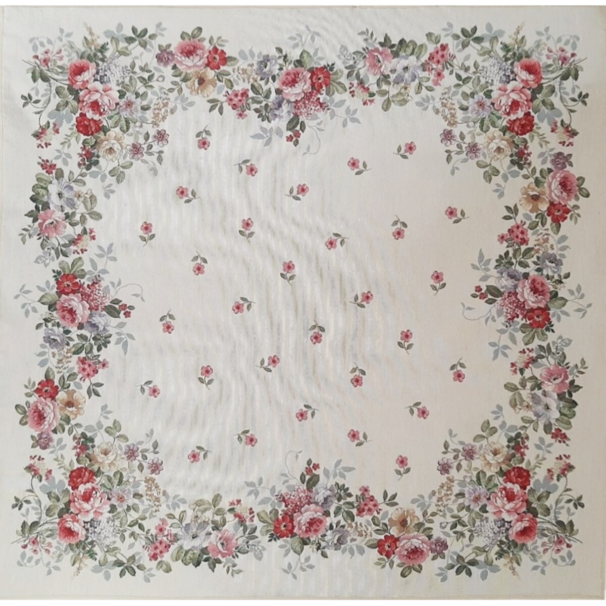 Obrus Na Stół 100X100 Cm Ozdobny Dekoracyjny Róże