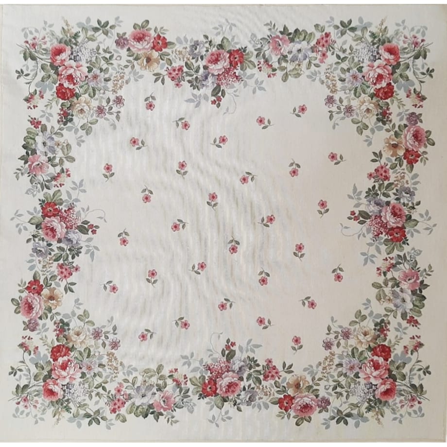 Obrus Na Stół 100X100 Cm Ozdobny Dekoracyjny Róże