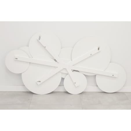 Dekoracja ścienna biała 81x153x4 cm ROZETY