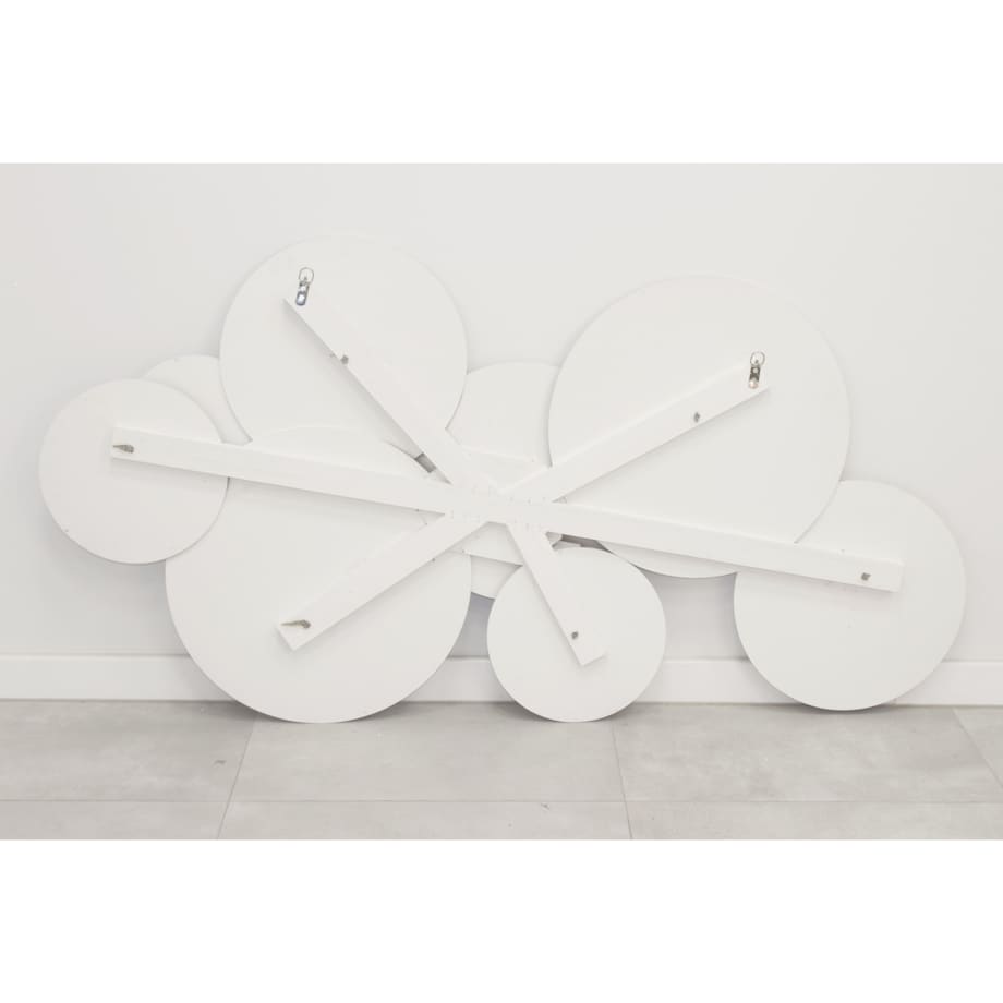 Dekoracja ścienna biała 81x153x4 cm ROZETY