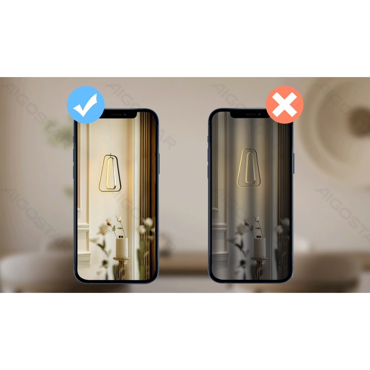 aluminiowa lampa wisząca 36w 6500k trapez 150cm